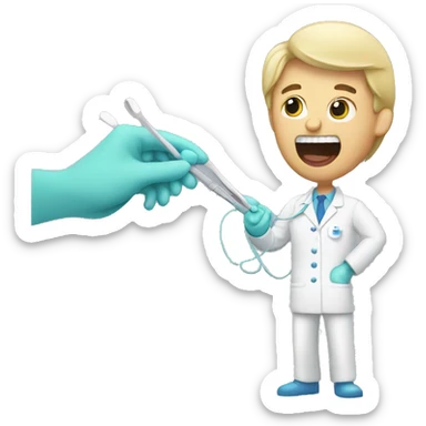 dentist flossing sticker