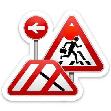 traffic sign style emoji, no running allowed sticker