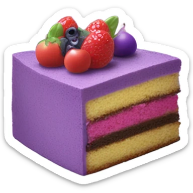 Purple slice of cake sticker
