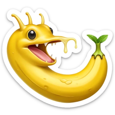 Banana slug that’s sassy with lip filler  sticker