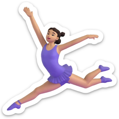 baller dancer leaping, arms wide, confident and cool sticker