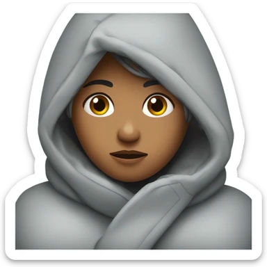 Girl, freezing ￼ sticker