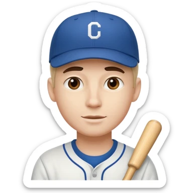 cool guy in baseball cap sticker