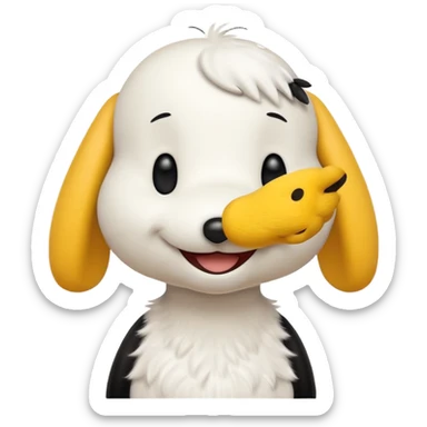 snoopy and woodstock the bird sticker