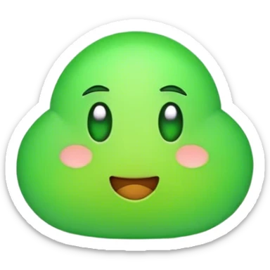An animated green Upvote emoji. sticker