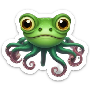 frog octopus Chimera sticker