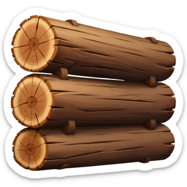 bad wood logs sticker