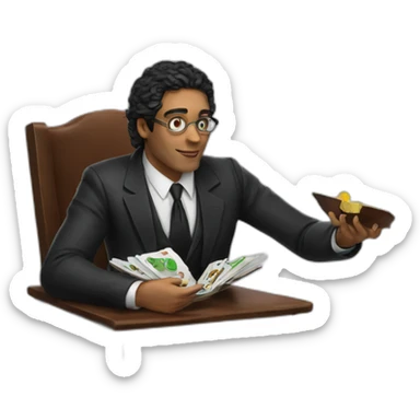 Lawyer playing magic the hathering sticker