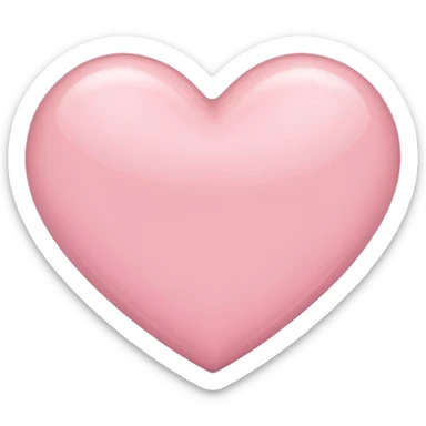 light pink heart sticker