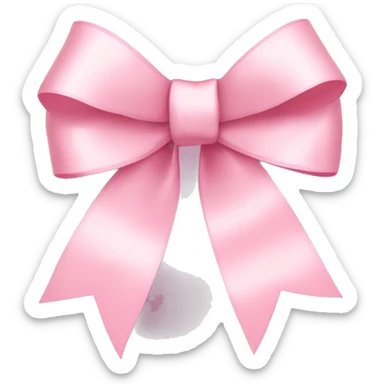 light pink ribbon bow sticker