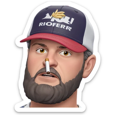 mature male with cigarette sticker