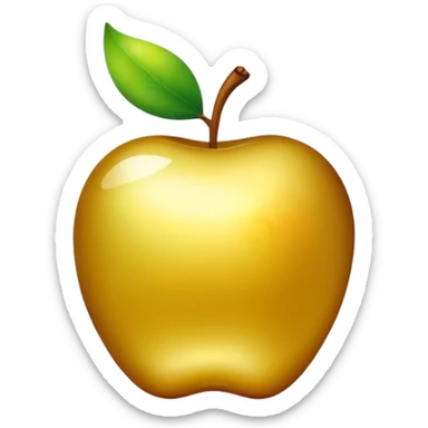 floating apple with a roaming aura around it and its like, a gold apple with destellos sticker