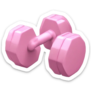 Two light pink dumbbells  sticker