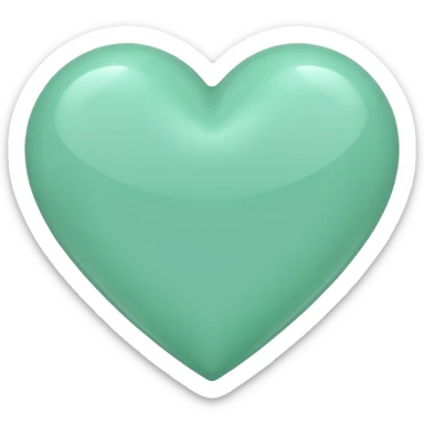 haz un corazon verde menta sticker