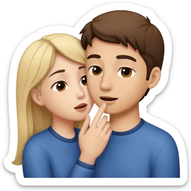 Whisper to ear sticker