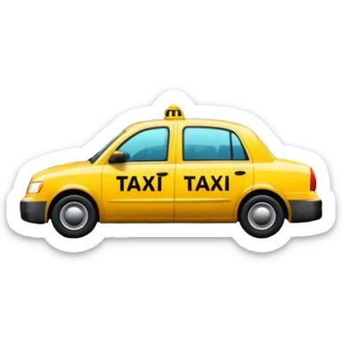 Taxi reflection + puddle, City Rain Scenes. sticker