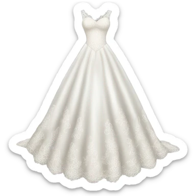 Lace wedding dress sticker