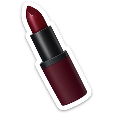 Burgundy fancy lipstick sticker