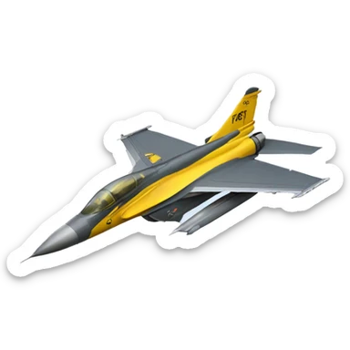 Figher jets dropping yellow water sticker