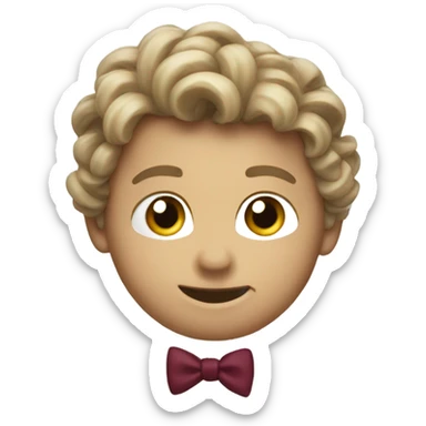 Un noeud bordeau emoji sticker