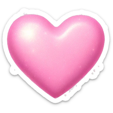 pink pastel heart sparkly sticker