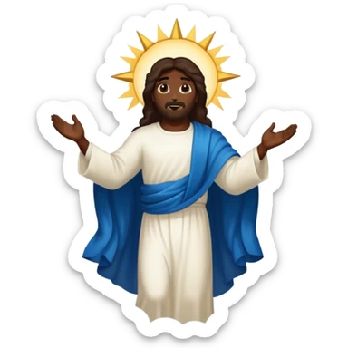 Dark skin christ ascending is heaven sticker