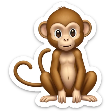 Monkey itch butt sticker
