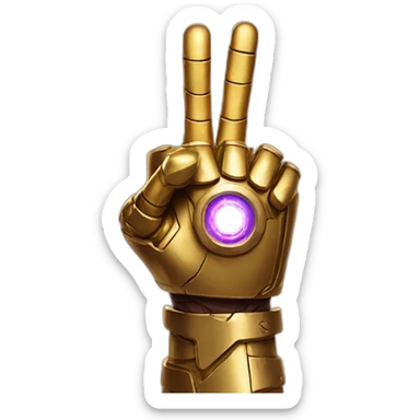 infinity gauntlet thumbs up sticker