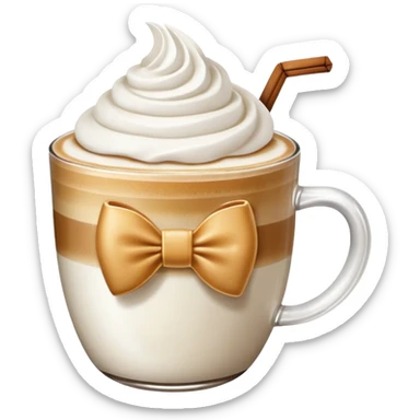 Ein  Latte einer Schleife oben drauf sticker