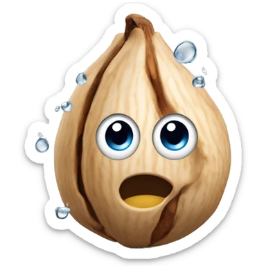 Nut with water sticker