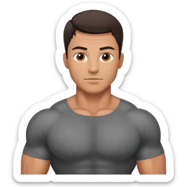 Sexy handsome muscular man sticker