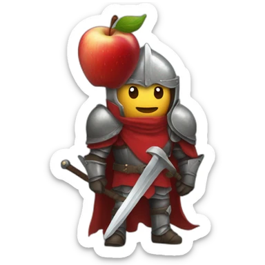 red apple knight sticker