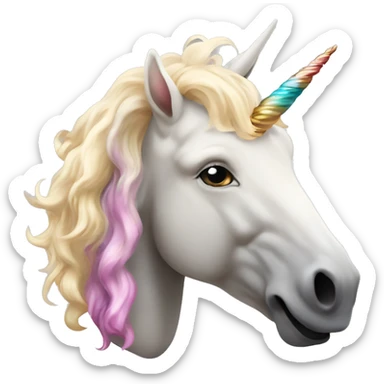 Albert Einstein and unicorn clipart style ghibi sticker