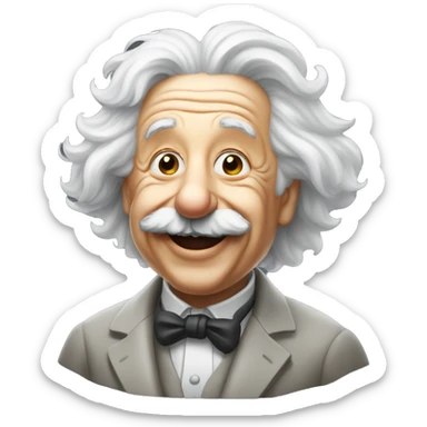 happy albert einstein celebrates sticker