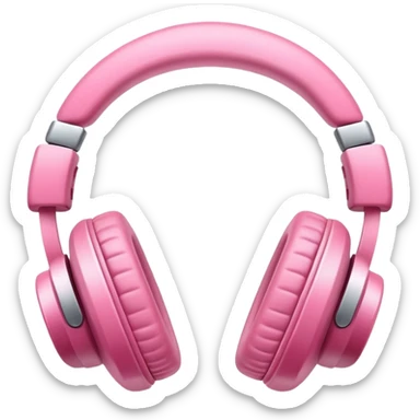 Unos audífonos rosa sticker