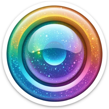 Glitter inner circle sticker