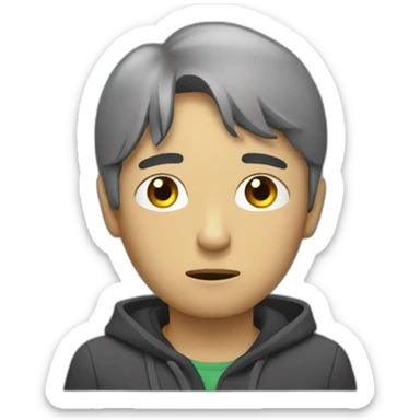 persona triste con dinero sticker