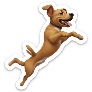 dog backflipping sticker