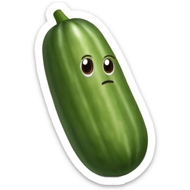 Brown cucumber sticker