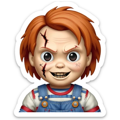 Scary chucky  sticker
