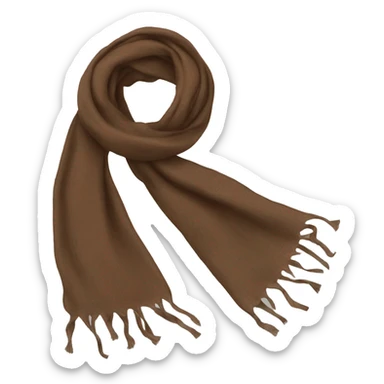 Scarf brown  sticker