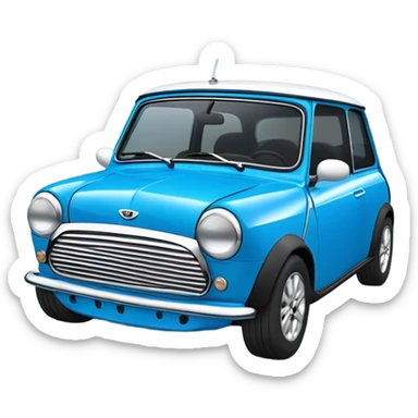 mini cooper lighting blue sticker