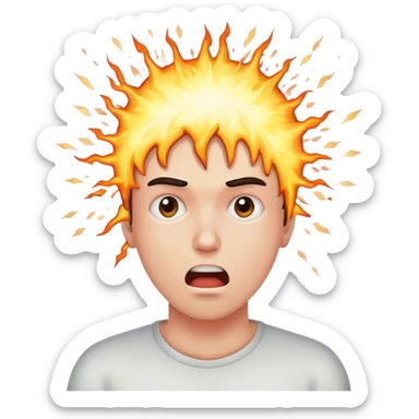 explosion of the goalkeeper's head sticker