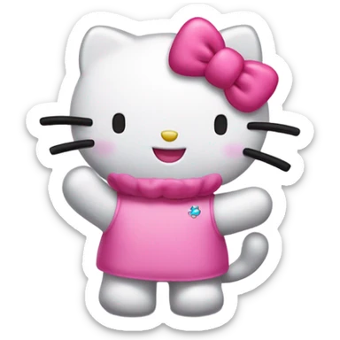 happy hello kittu sticker