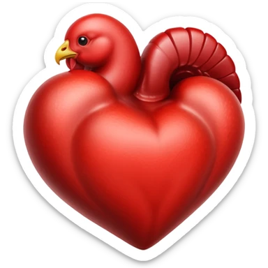 turkey heart sticker