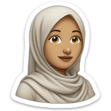 Hijab indian female  sticker