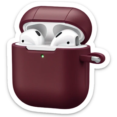 Air Pods case in maroon color sticker