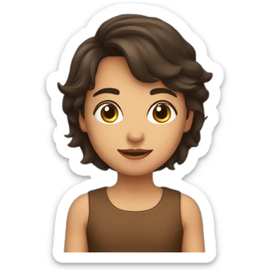 Brune qui cour sticker