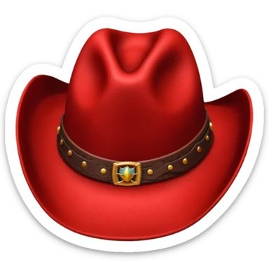 Red cowboy hat   sticker