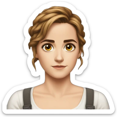 Emma watson who don't know an answer sticker